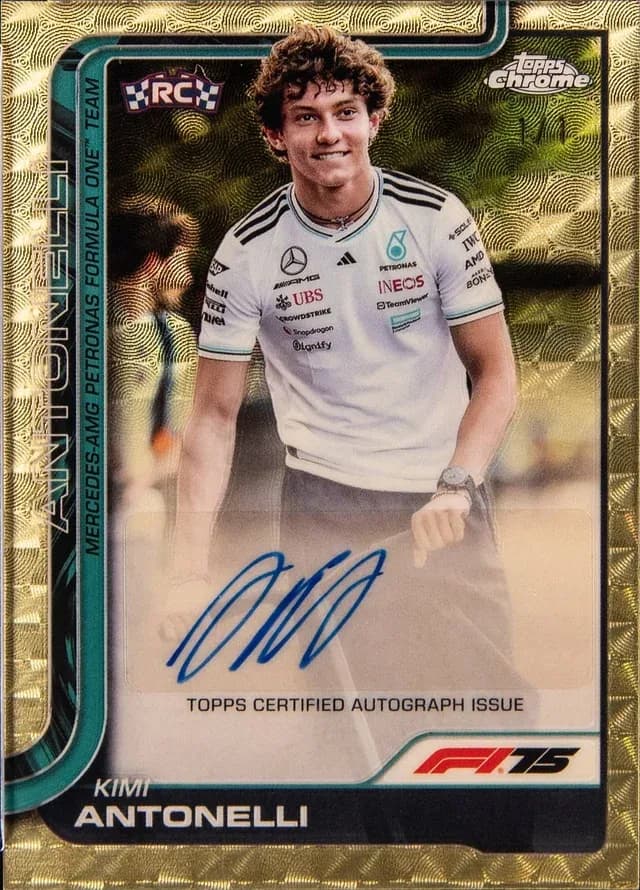 Kimi Antonelli 2025 Topps Chrome rookie autograph